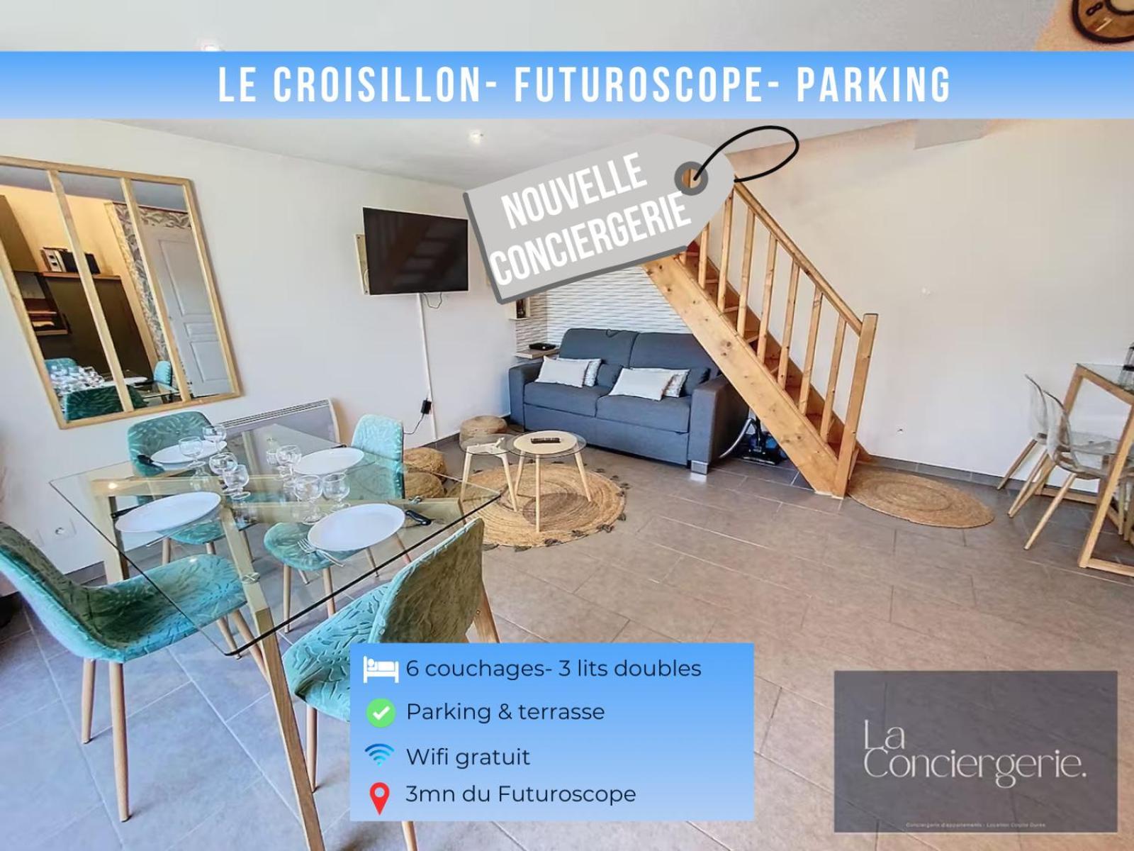 Le Croisillon -Futuroscope-Parking-Laconciergerie Чассенеуил-Ду-Поитоу Экстерьер фото